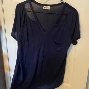 Navy blue cutout top